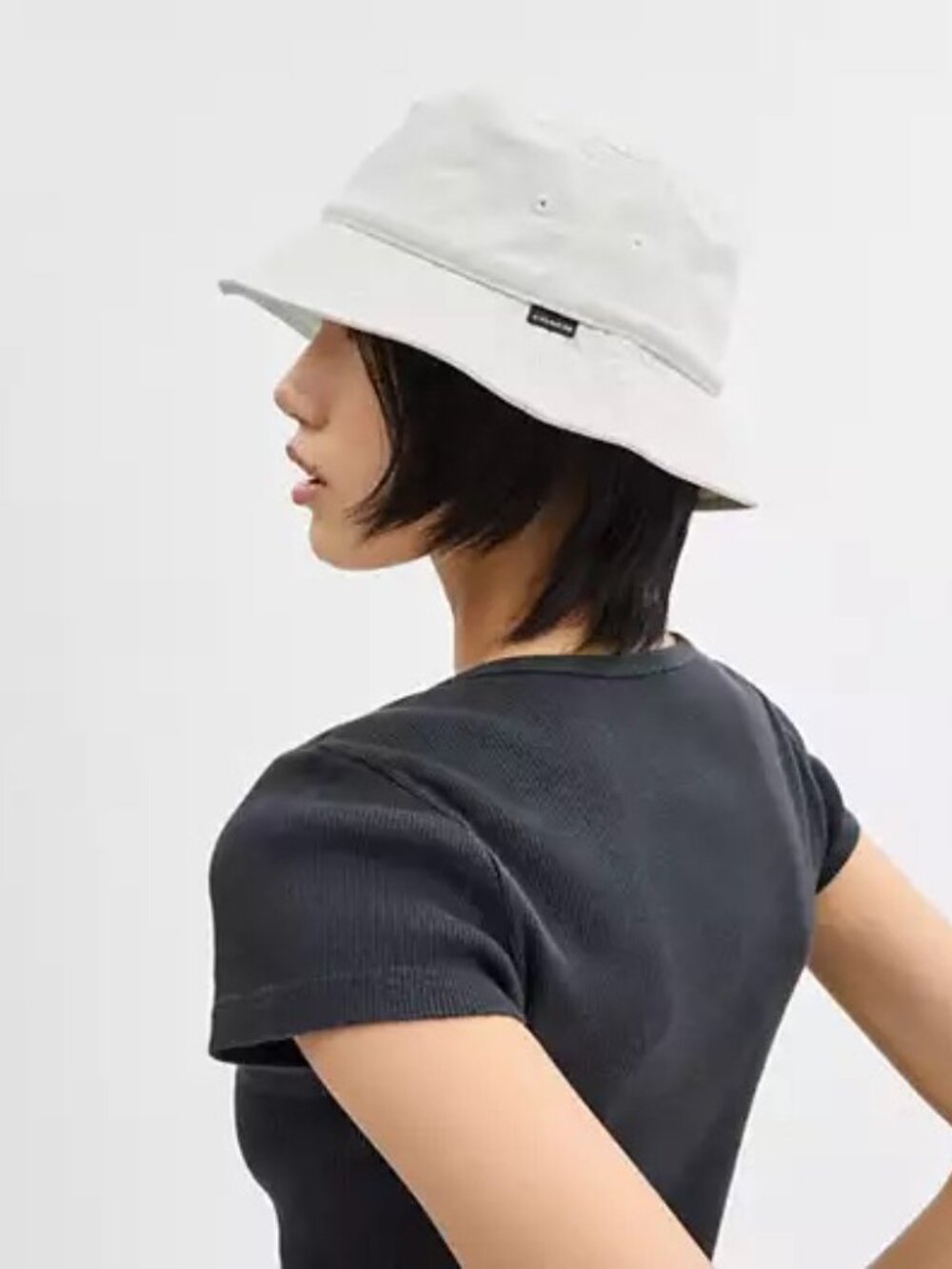Coach Denim Bucket Hat Unisex in Chalk Size M/L NEW